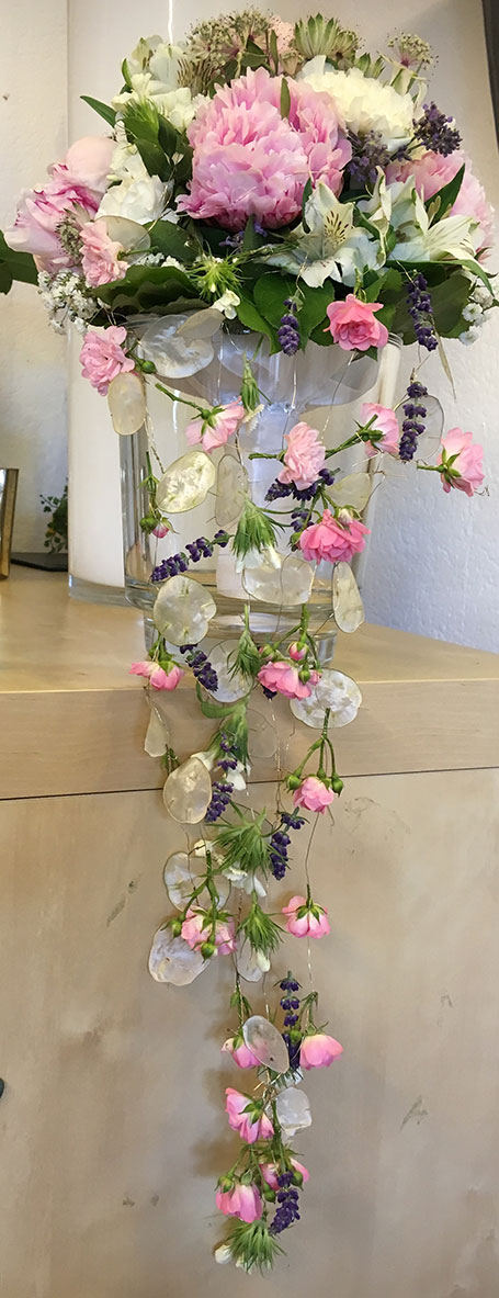 Brautstrauß abfließend